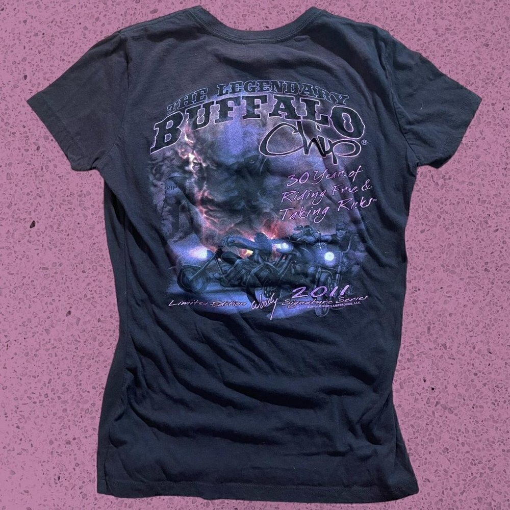Women’s buffalo chip biker shirt - Picture 3 of 6